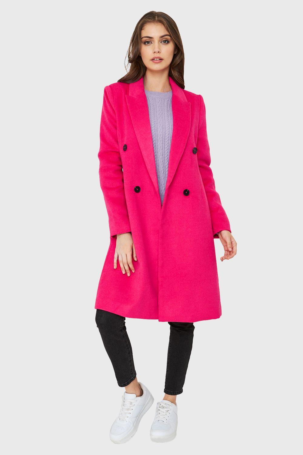 Abrigo Cuatro Botones Fucsia Nicopoly-1