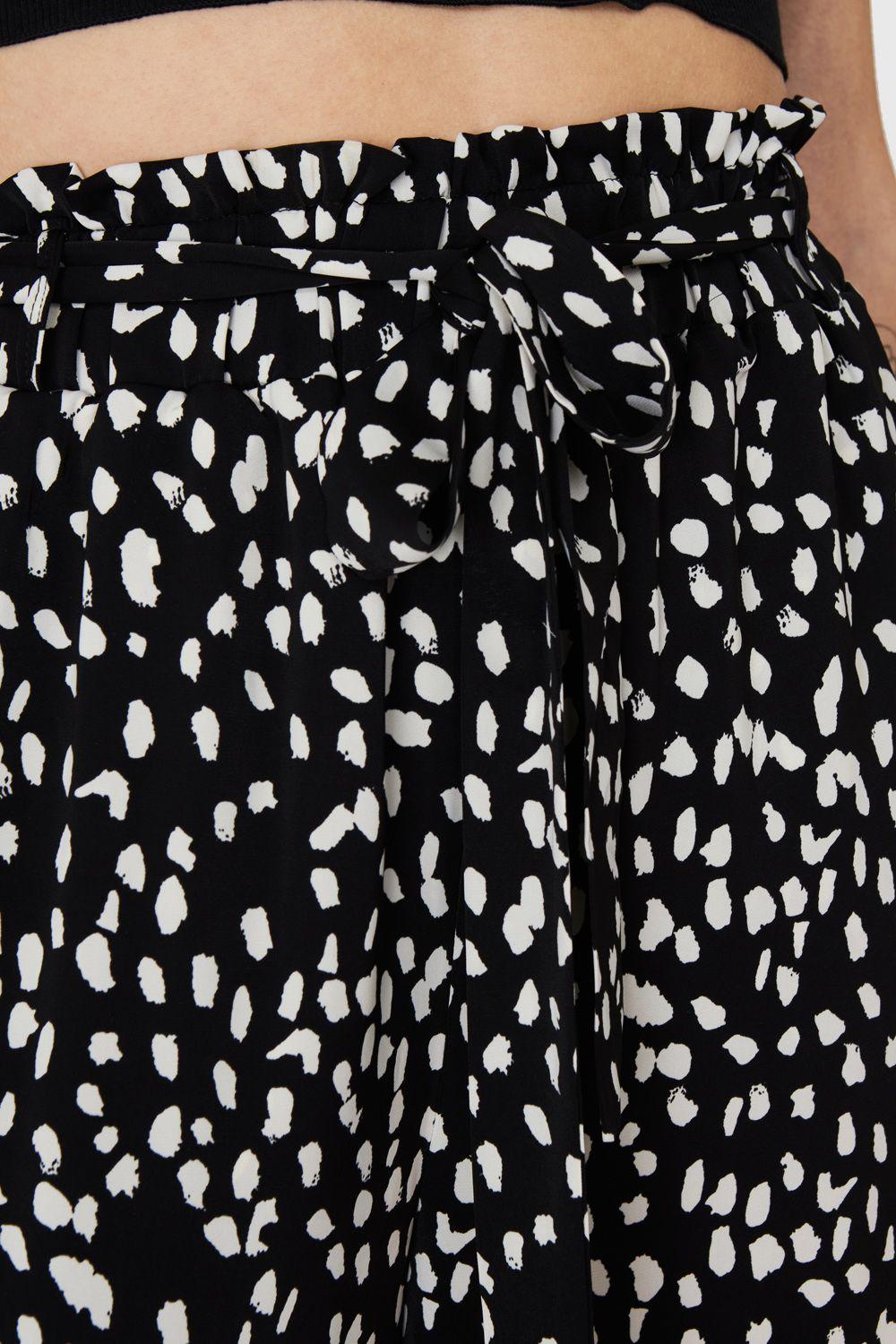 Pantalón Palazzo Lunares Negro Nicopoly-5