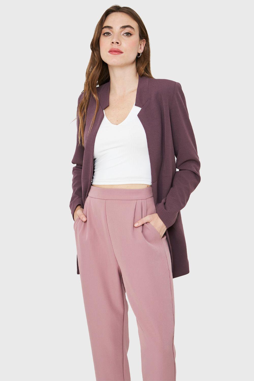 Blazer Largo Lila Nicopoly-4