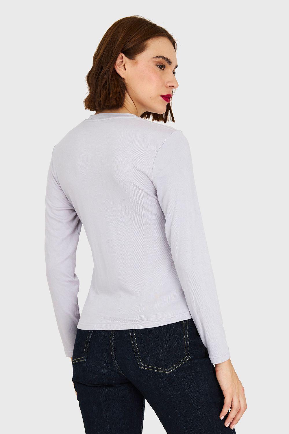 Polera Cuello Redondo Gris Nicopoly-3