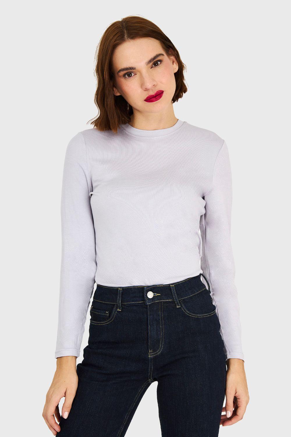 Polera Cuello Redondo Gris Nicopoly-4