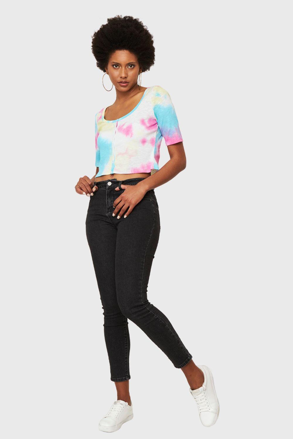 Crop Top Tie Dye Celeste Nicopoly-1
