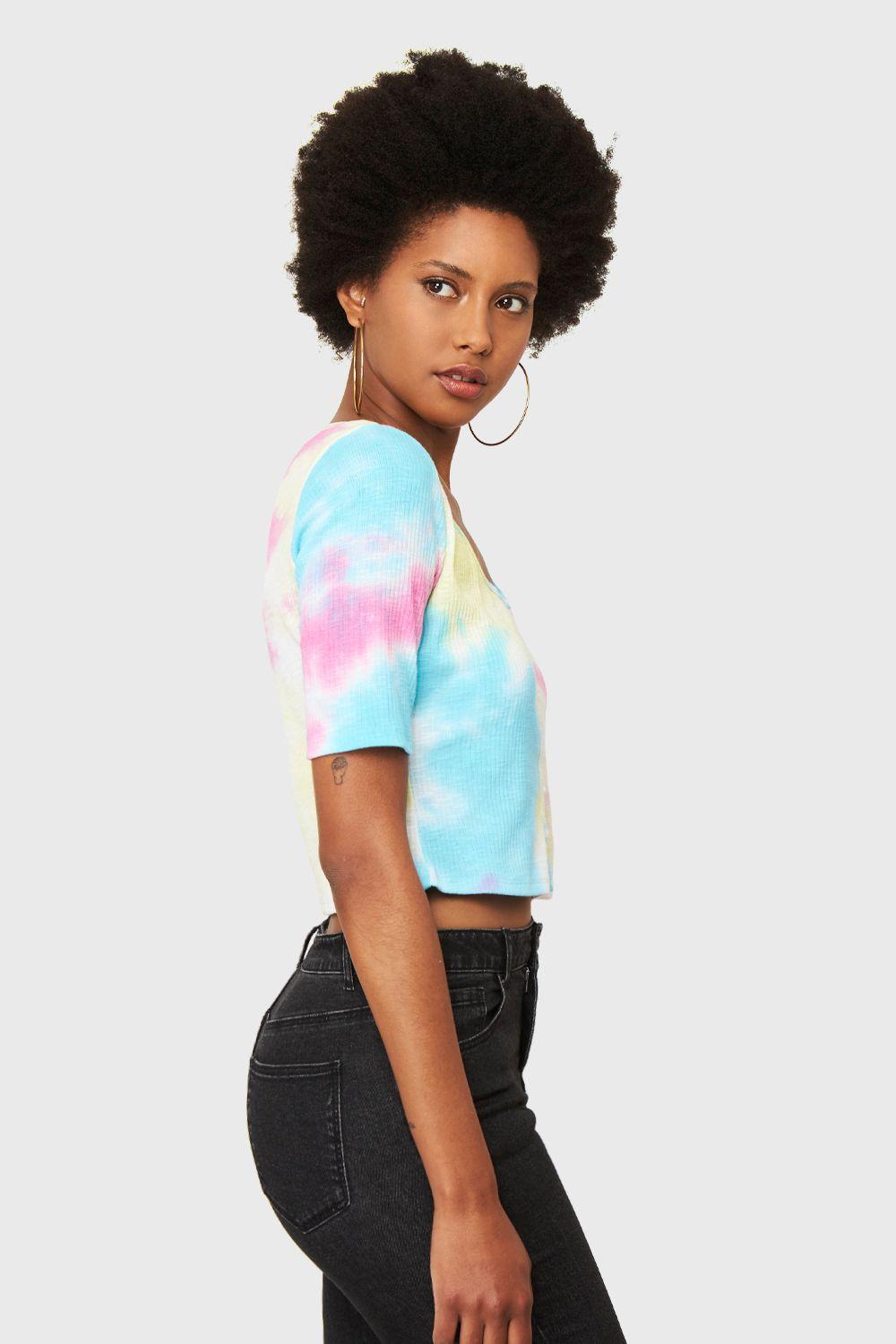 Crop Top Tie Dye Celeste Nicopoly-2