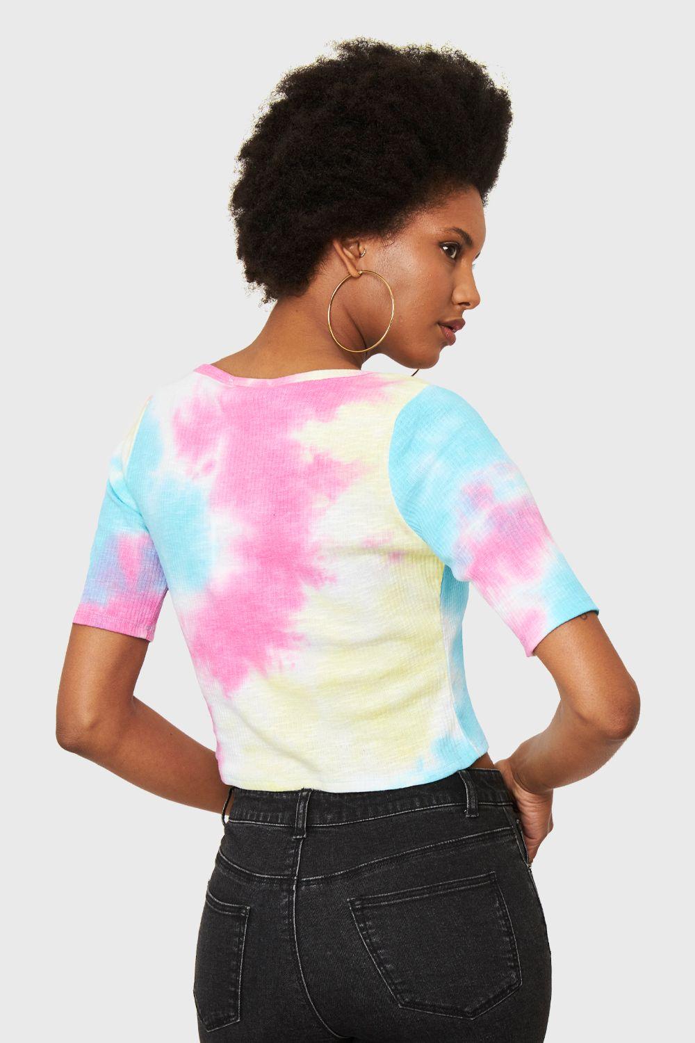 Crop Top Tie Dye Celeste Nicopoly-3