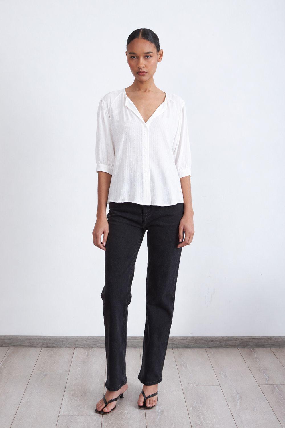 Blusa Holgada Blanco Nicopoly-1