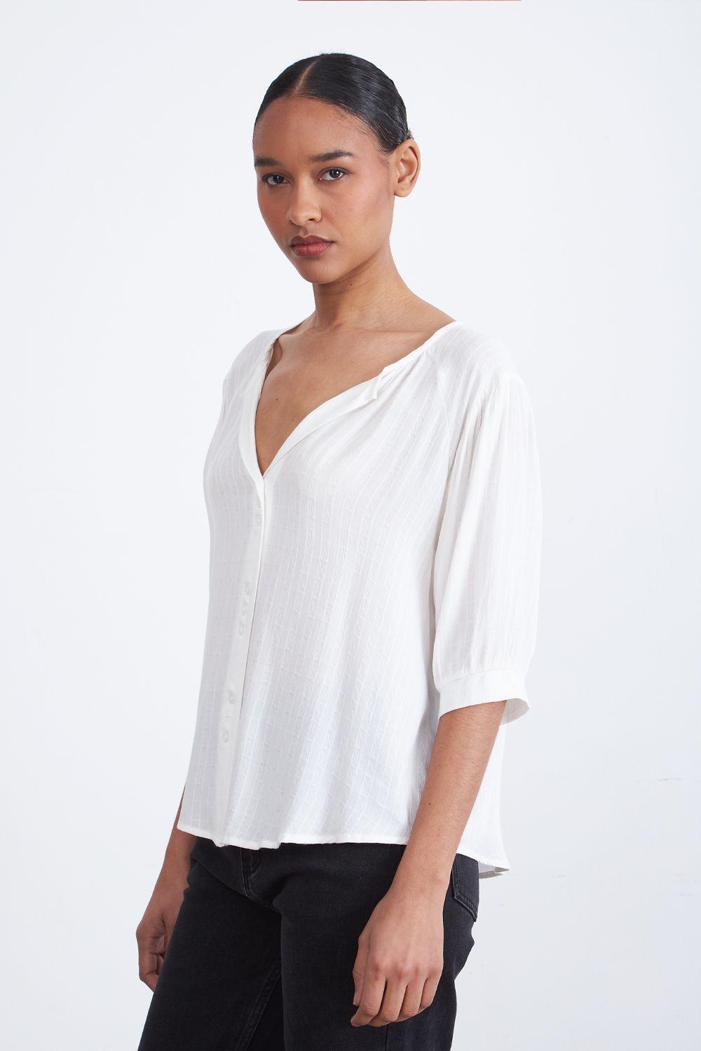 Blusa Holgada Blanco Nicopoly-2