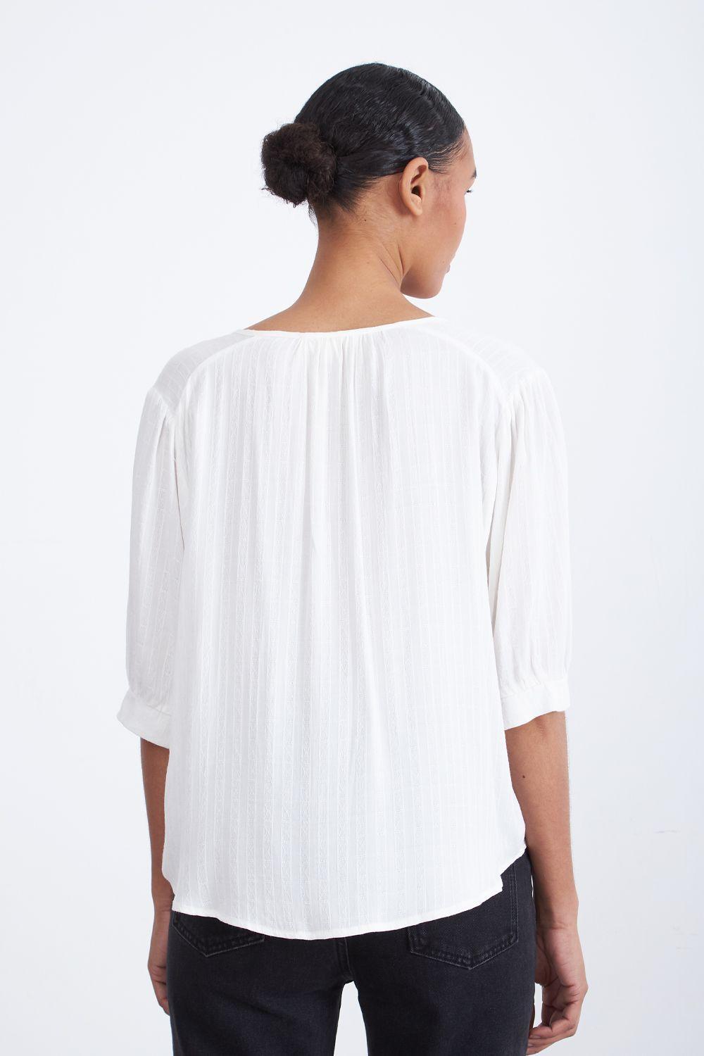 Blusa Holgada Blanco Nicopoly-3