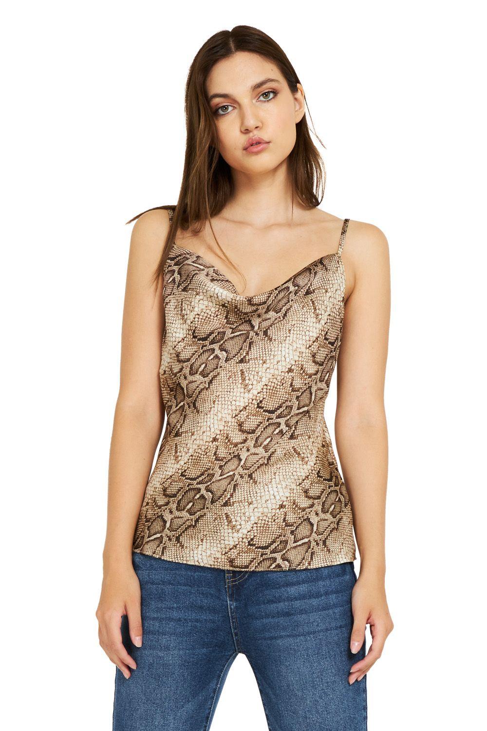 Top Snake Print Café Nicopoly-1