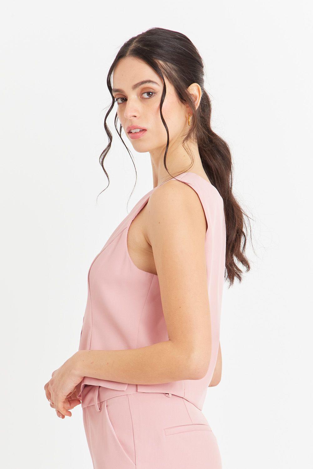 Gilet 4 Botones Rosado Nicopoly-2