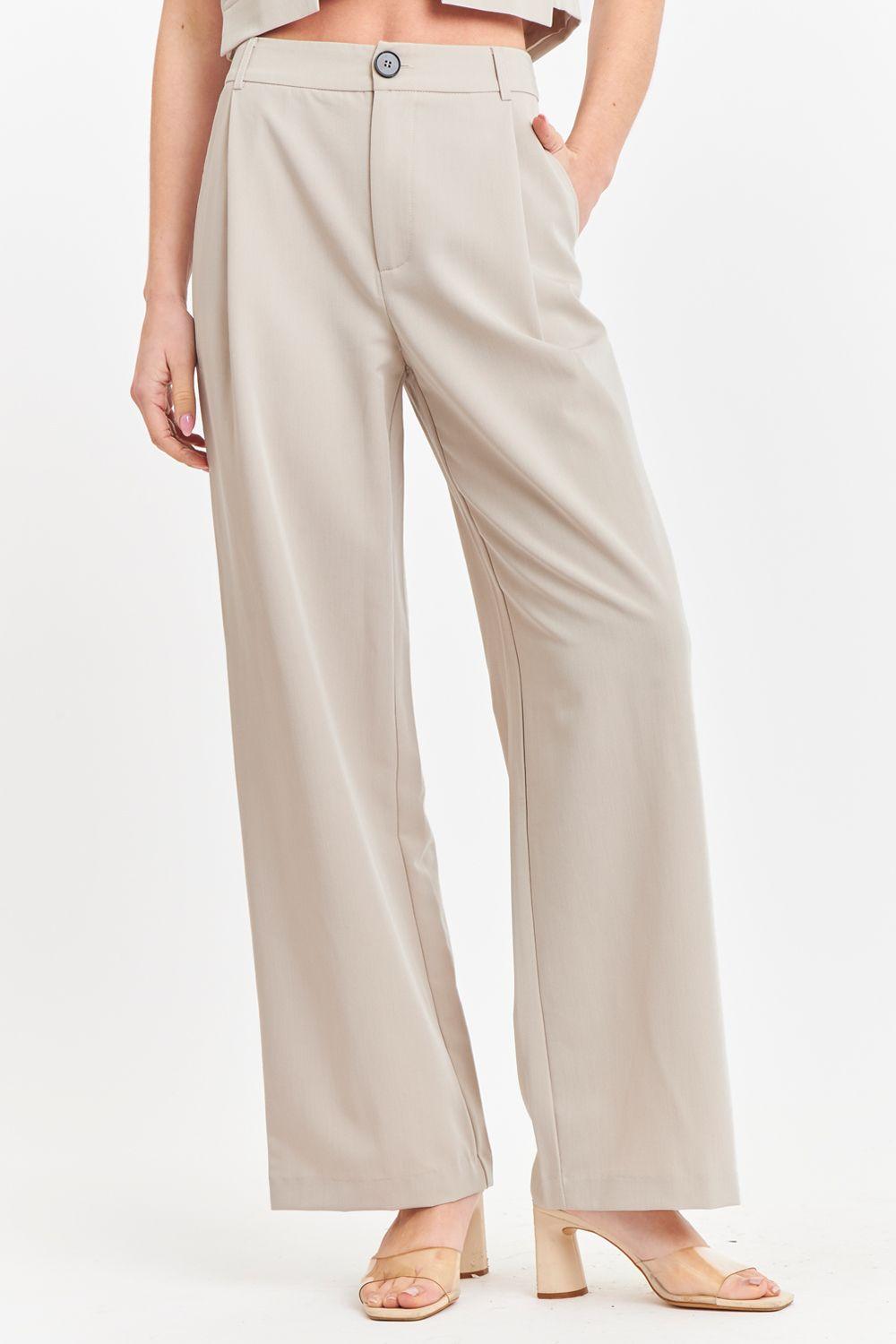 Pantalón Vestir Recto Khaki Nicopoly-0