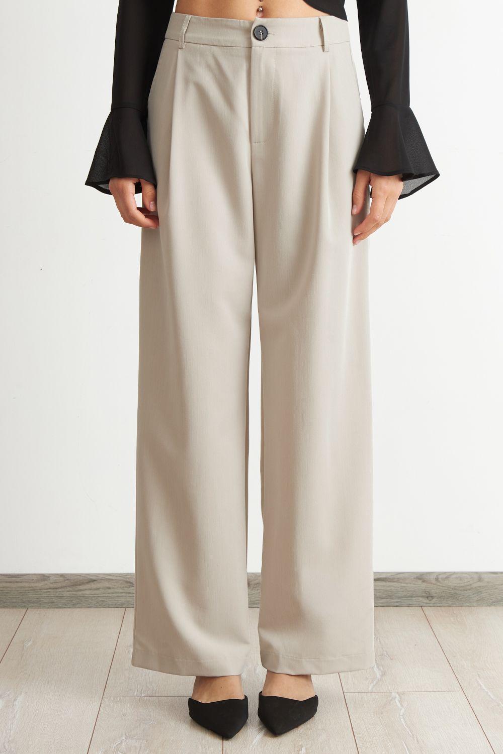 Pantalón Vestir Recto Khaki Nicopoly-0