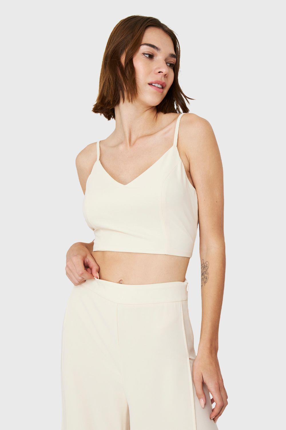 Crop Top Crema Nicopoly-4