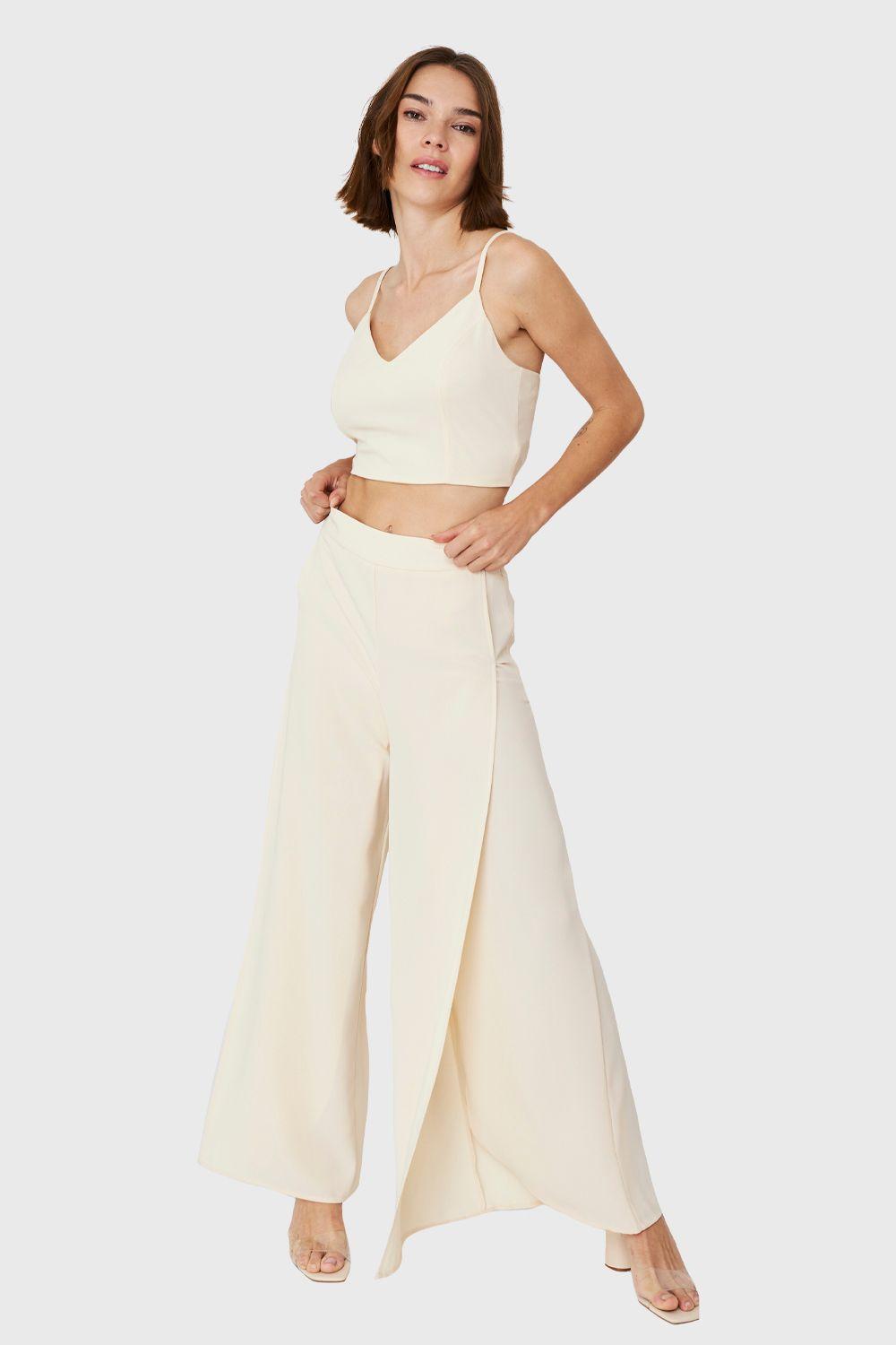 Crop Top Crema Nicopoly-1