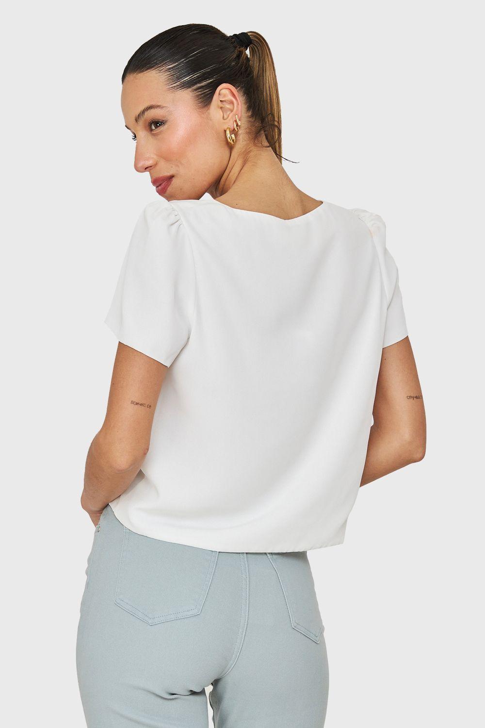 Blusa Tipo Gasa Blanco Nicopoly-3