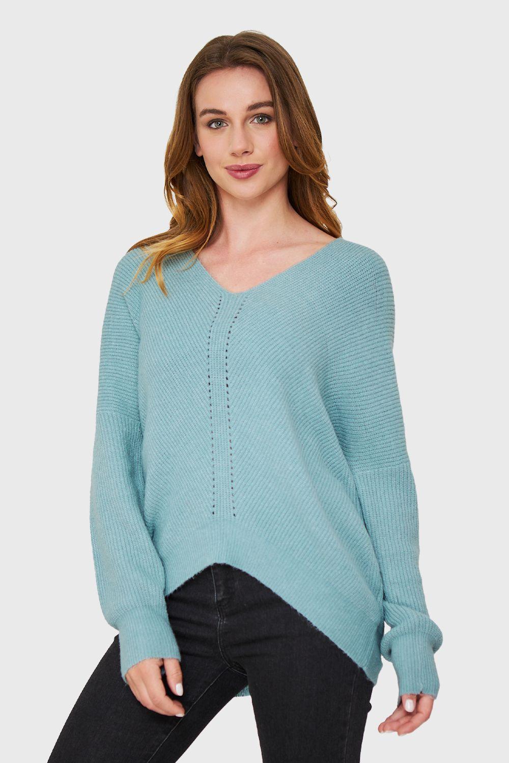 Sweater Holgado Celeste Nicopoly-4