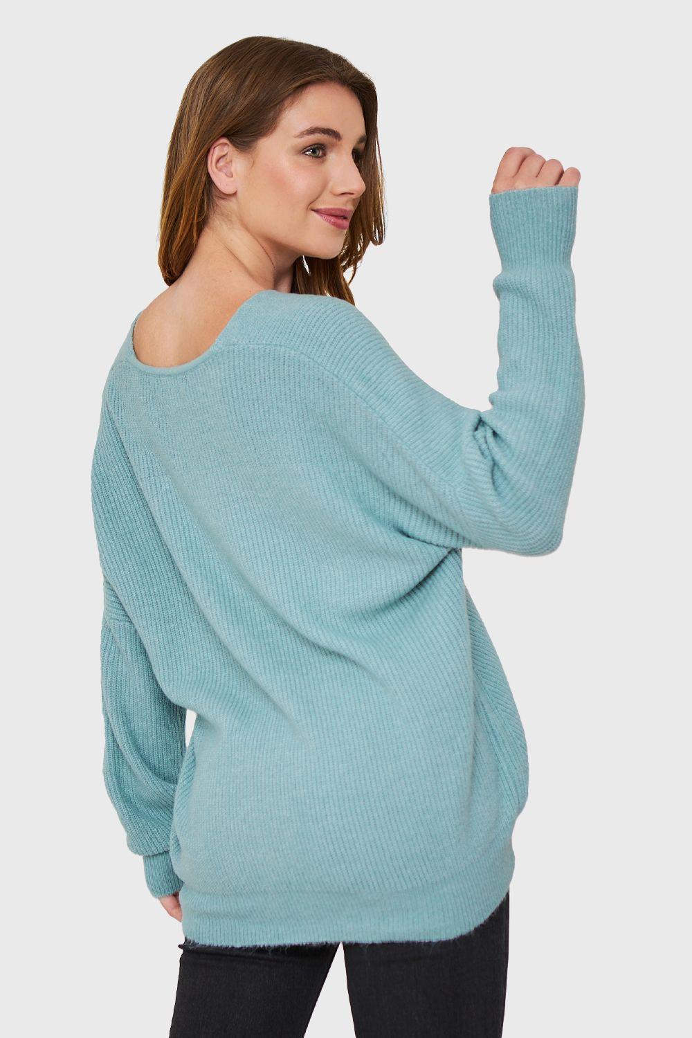 Sweater Holgado Celeste Nicopoly-3