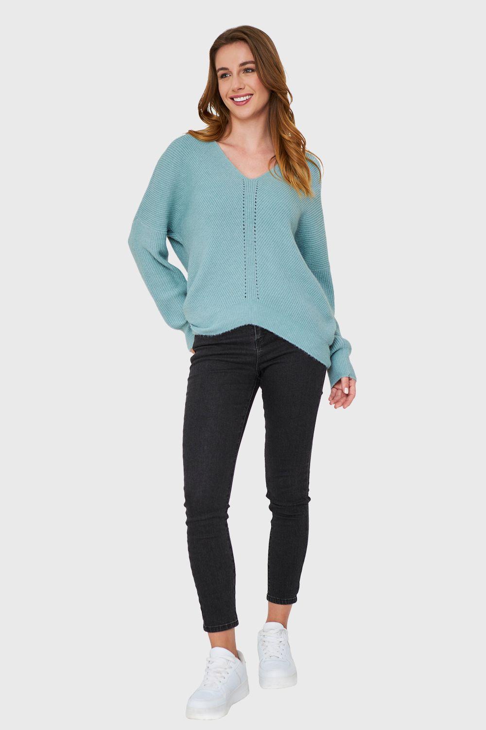Sweater Holgado Celeste Nicopoly-1