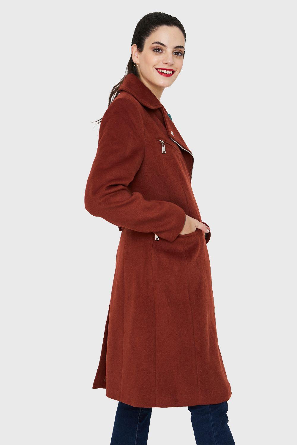 Abrigo Cierre Lateral Terracota Nicopoly-2