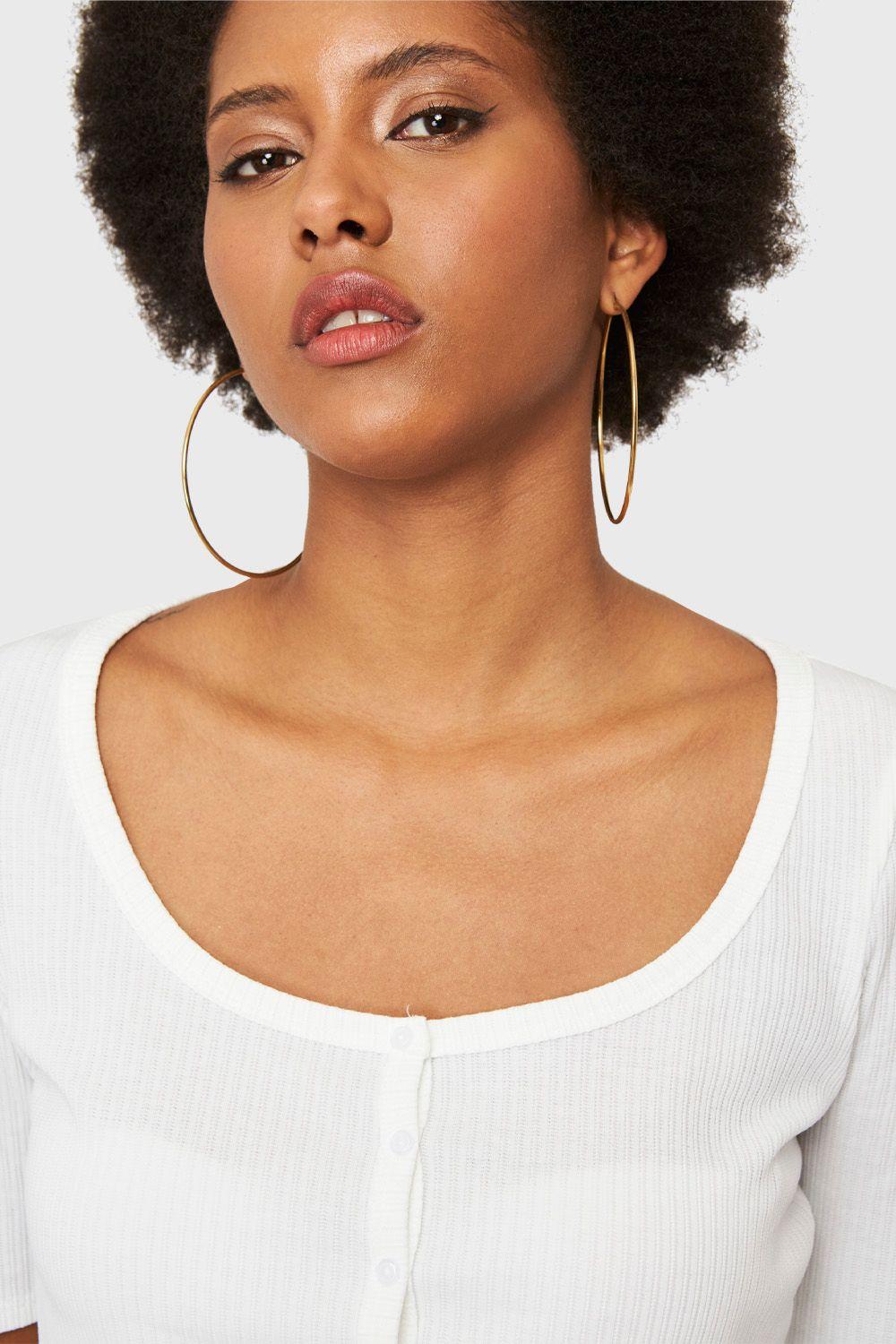 Crop Top Botones Blanco Nicopoly-5