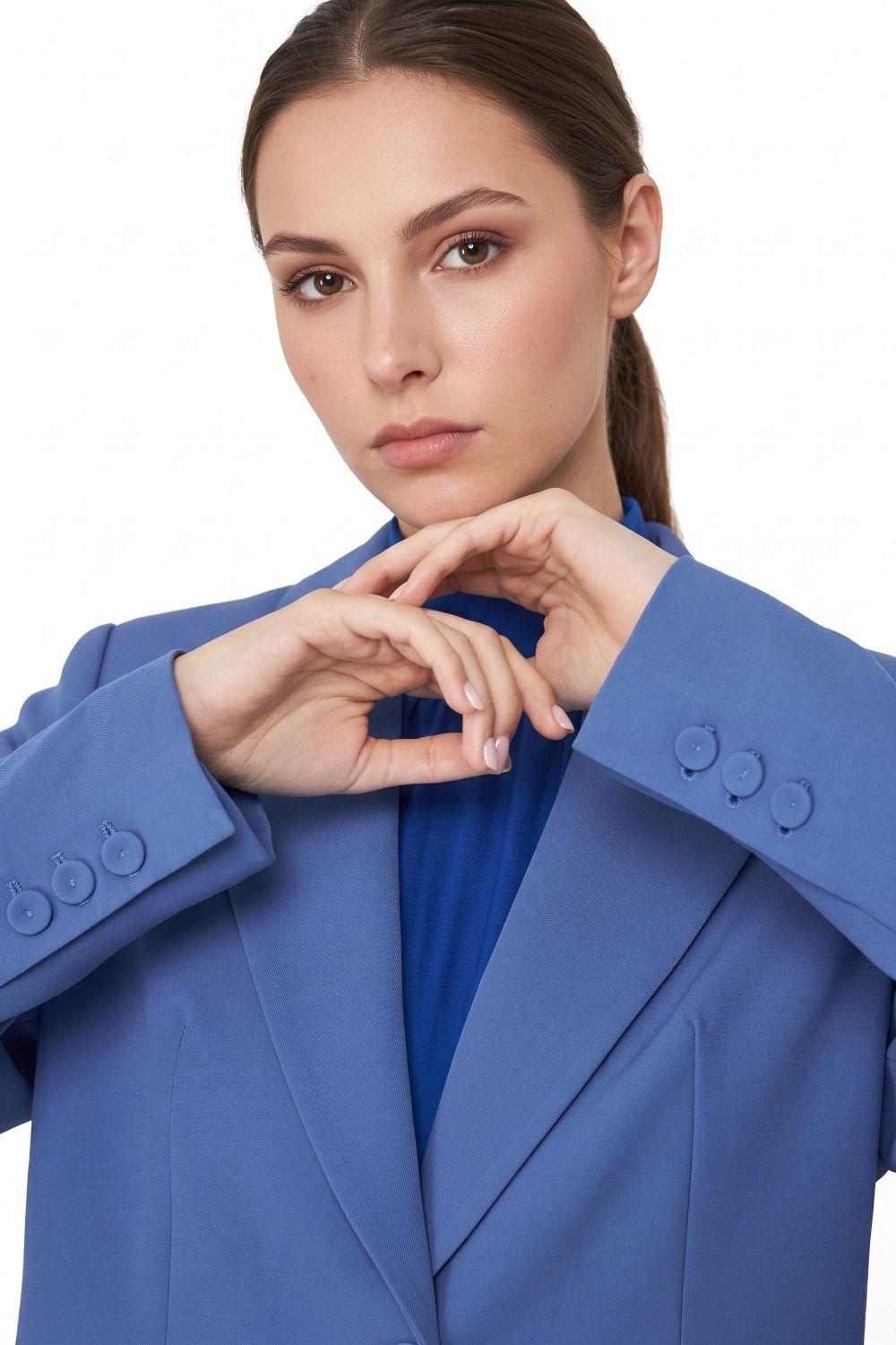 Blazer Bolsillos Con Solapas Azul Medio Nicopoly-5