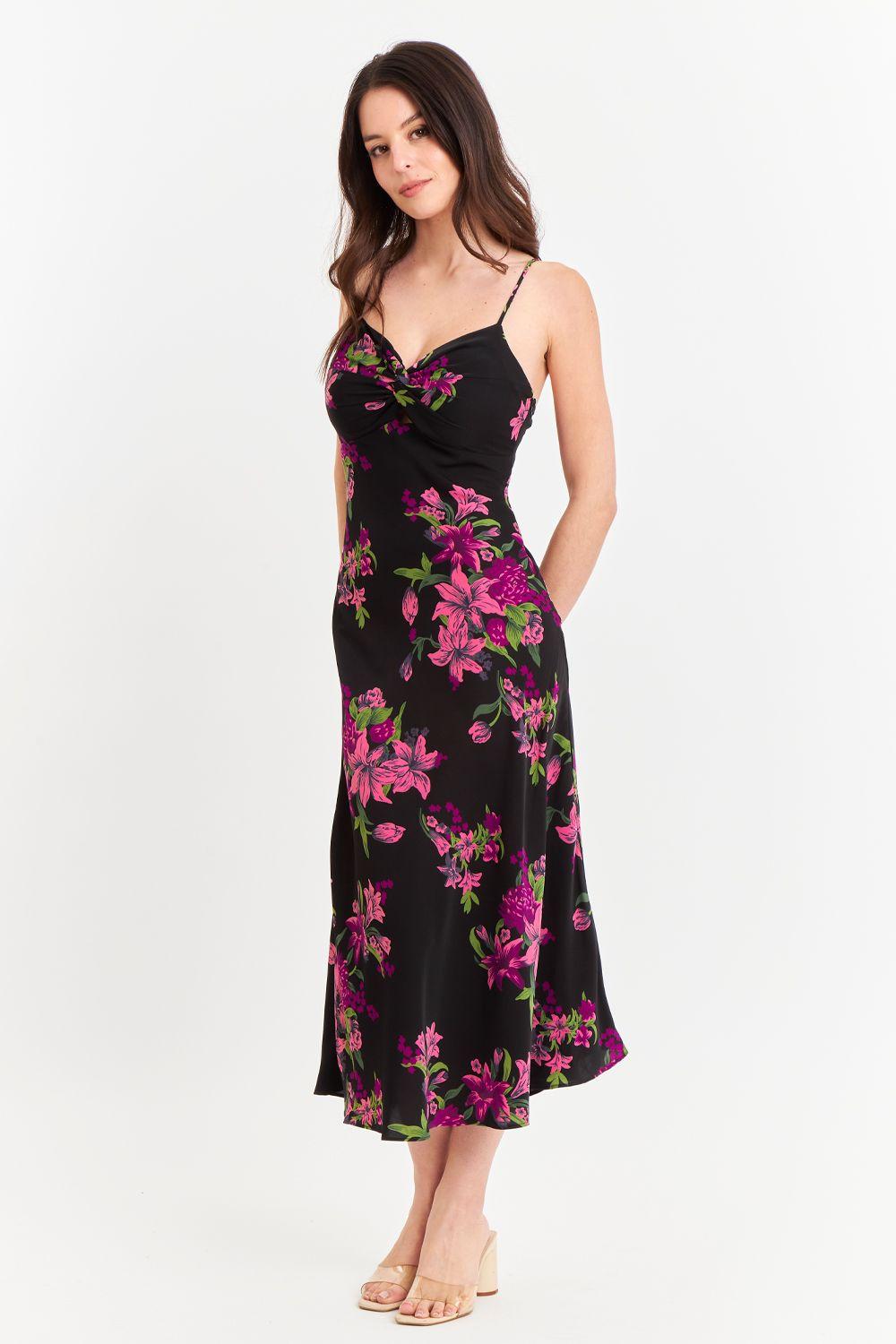Vestido Flores Fucsia Nicopoly-2
