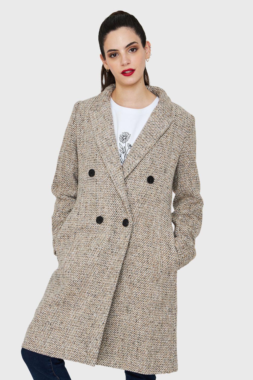 Abrigo Jaspeado Khaki Nicopoly-0