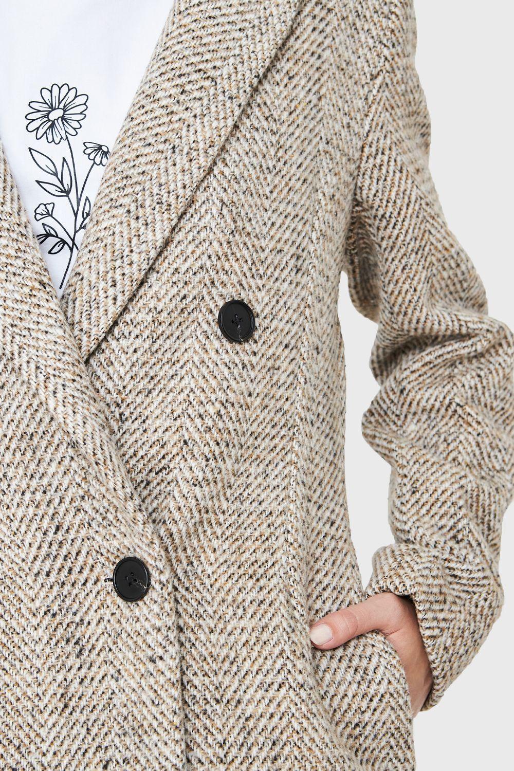 Abrigo Jaspeado Khaki Nicopoly-5