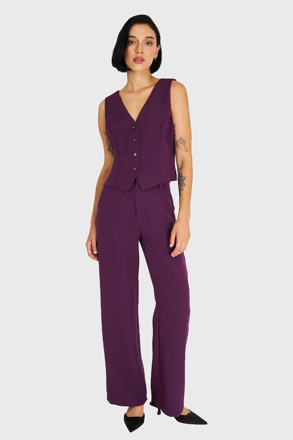 Pantalón Básico Morado Nicopoly-1
