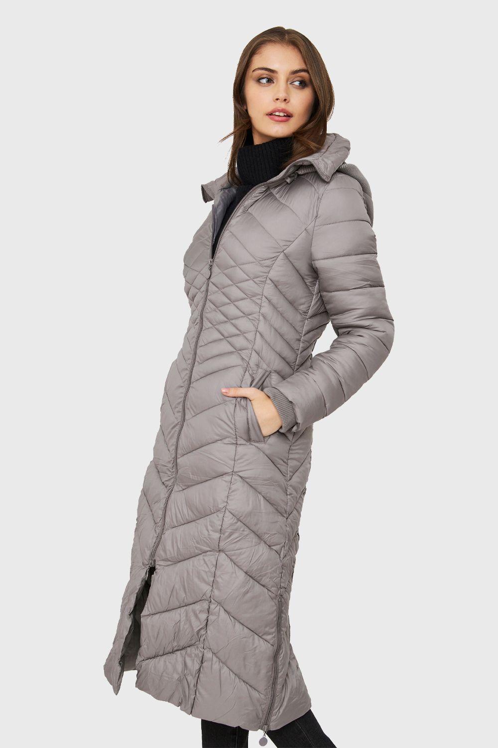 Parka Larga Acolchada Gris Nicopoly-2