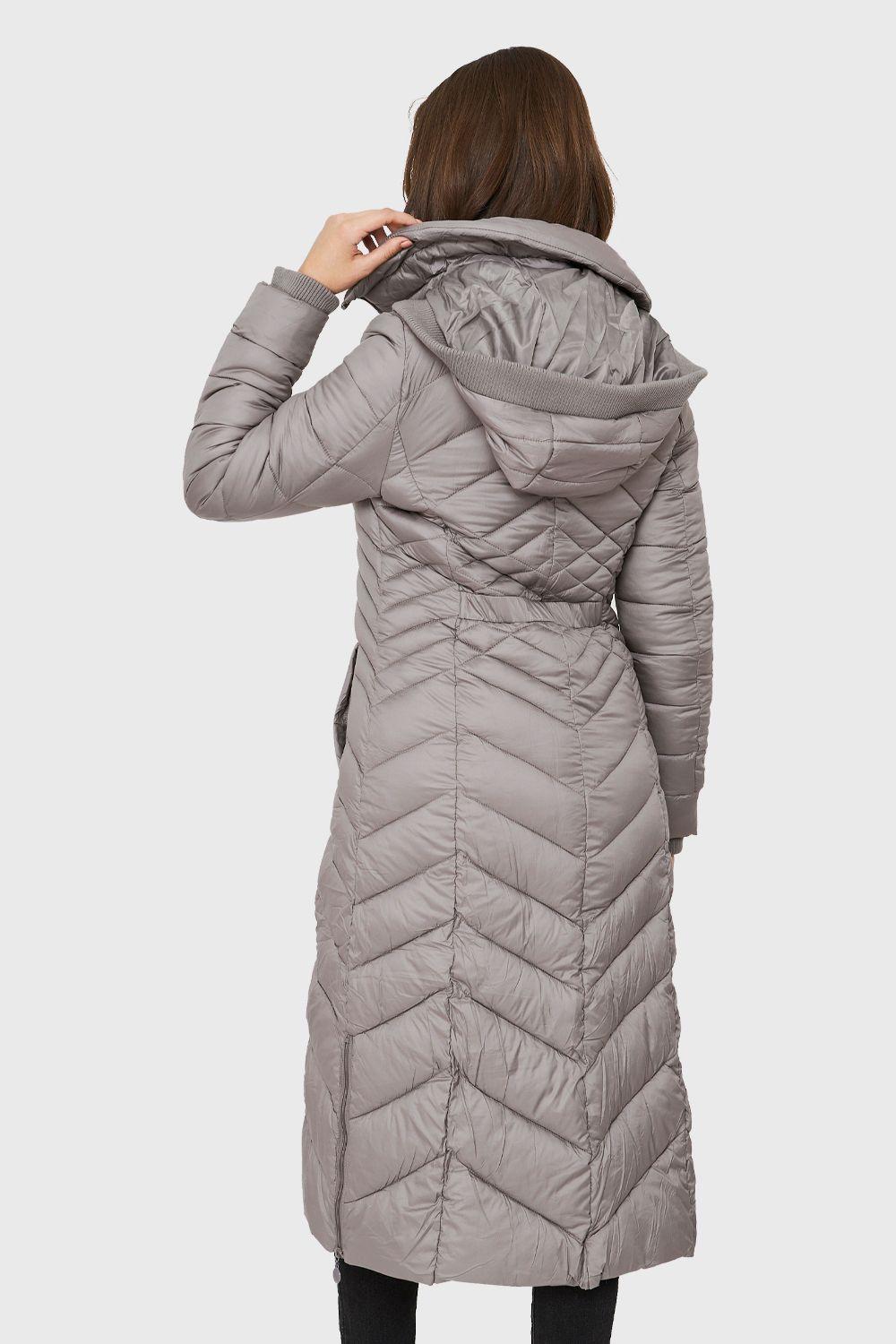 Parka Larga Acolchada Gris Nicopoly-3