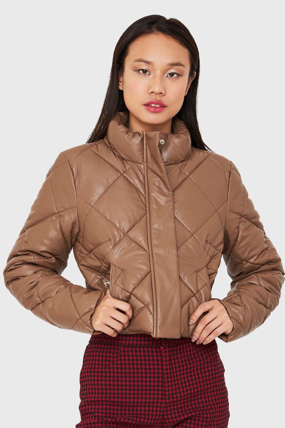 Parka Corta Con Mangas Café Nicopoly-0