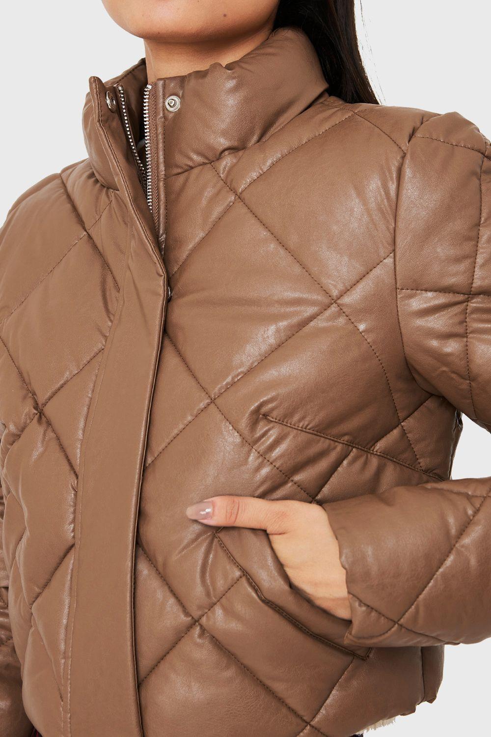 Parka Corta Con Mangas Café Nicopoly-5