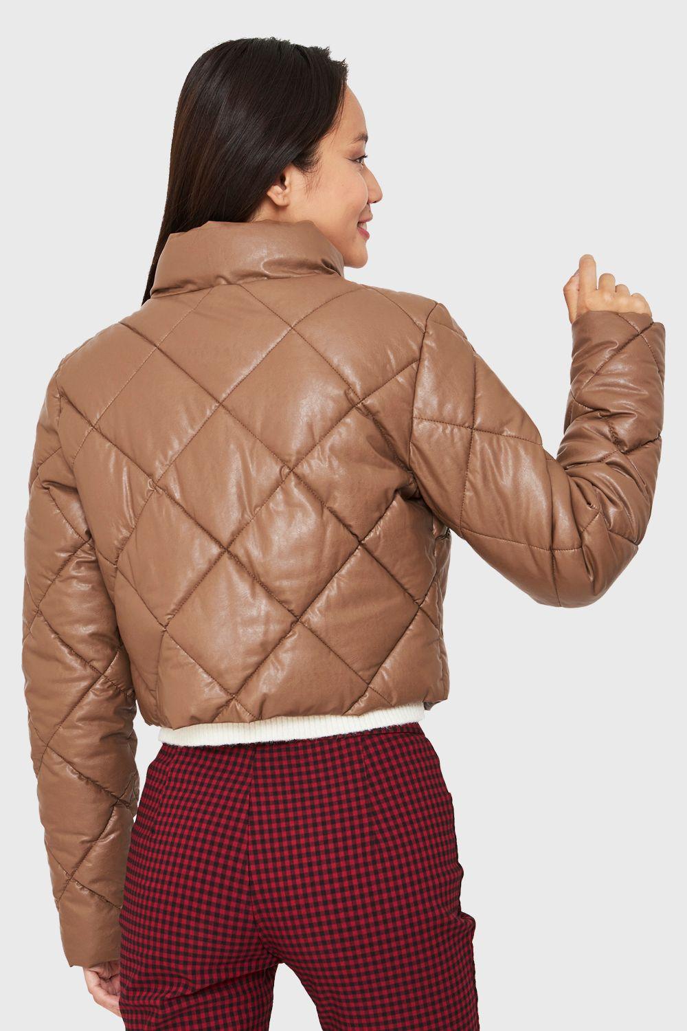 Parka Corta Con Mangas Café Nicopoly-3