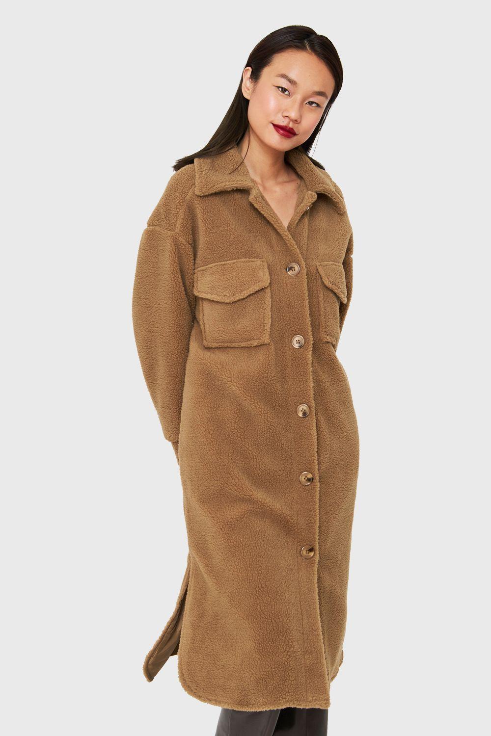 Abrigo Teddy Bolsillos Camel Nicopoly-4