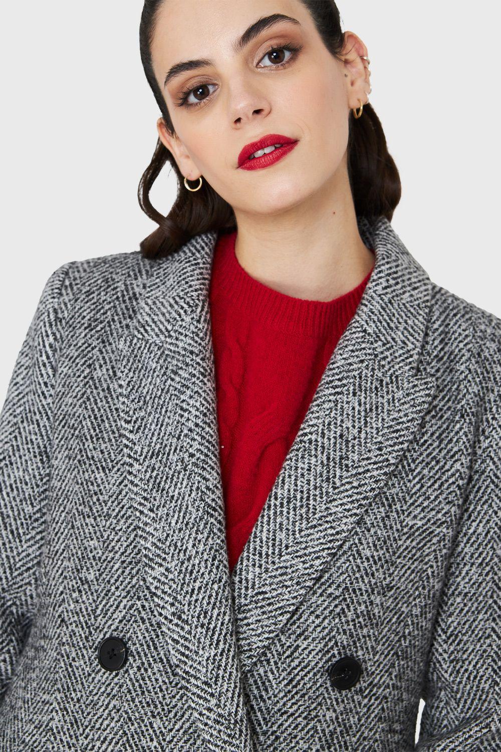 Abrigo Jaspeado Gris Nicopoly-5