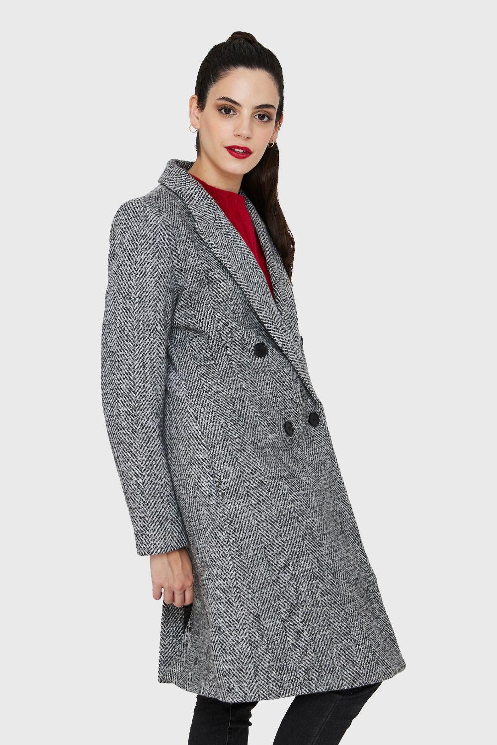 Abrigo Jaspeado Gris Nicopoly-2