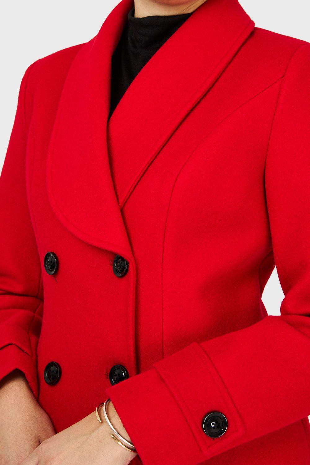 Abrigo Solapa Redonda Rojo Nicopoly-5