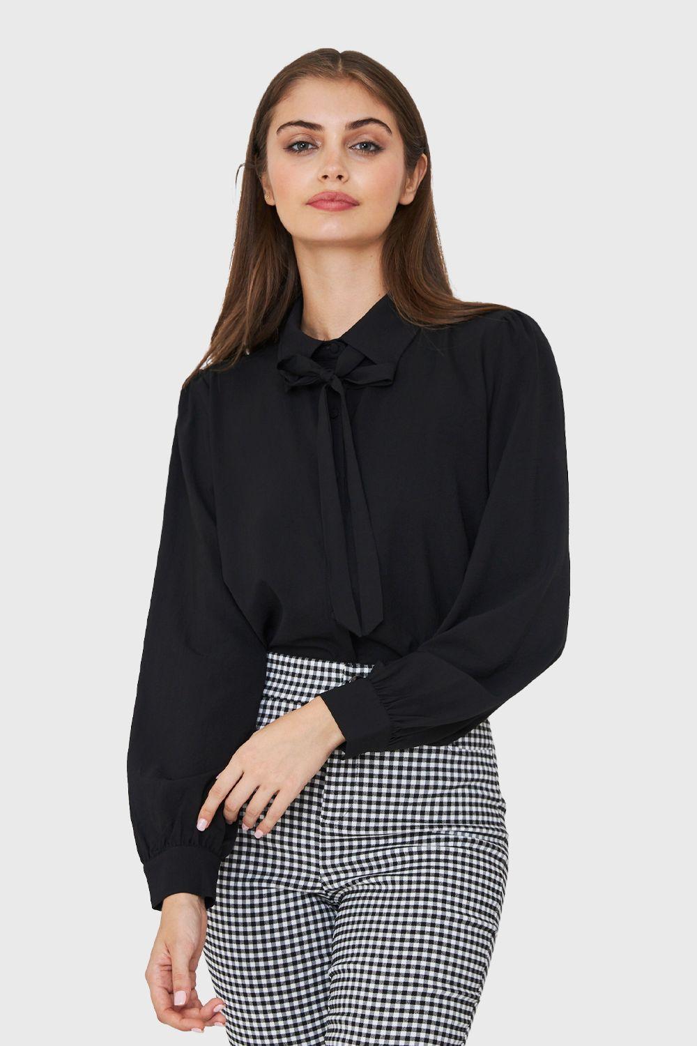 Blusa Lazo Desmontable Negro Nicopoly-0