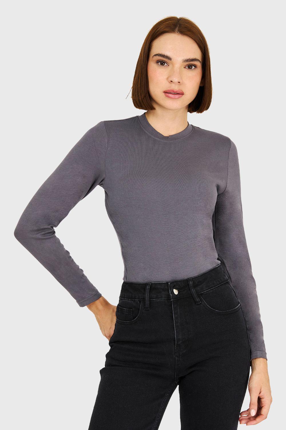Polera Cuello Redondo Grafito Nicopoly-4