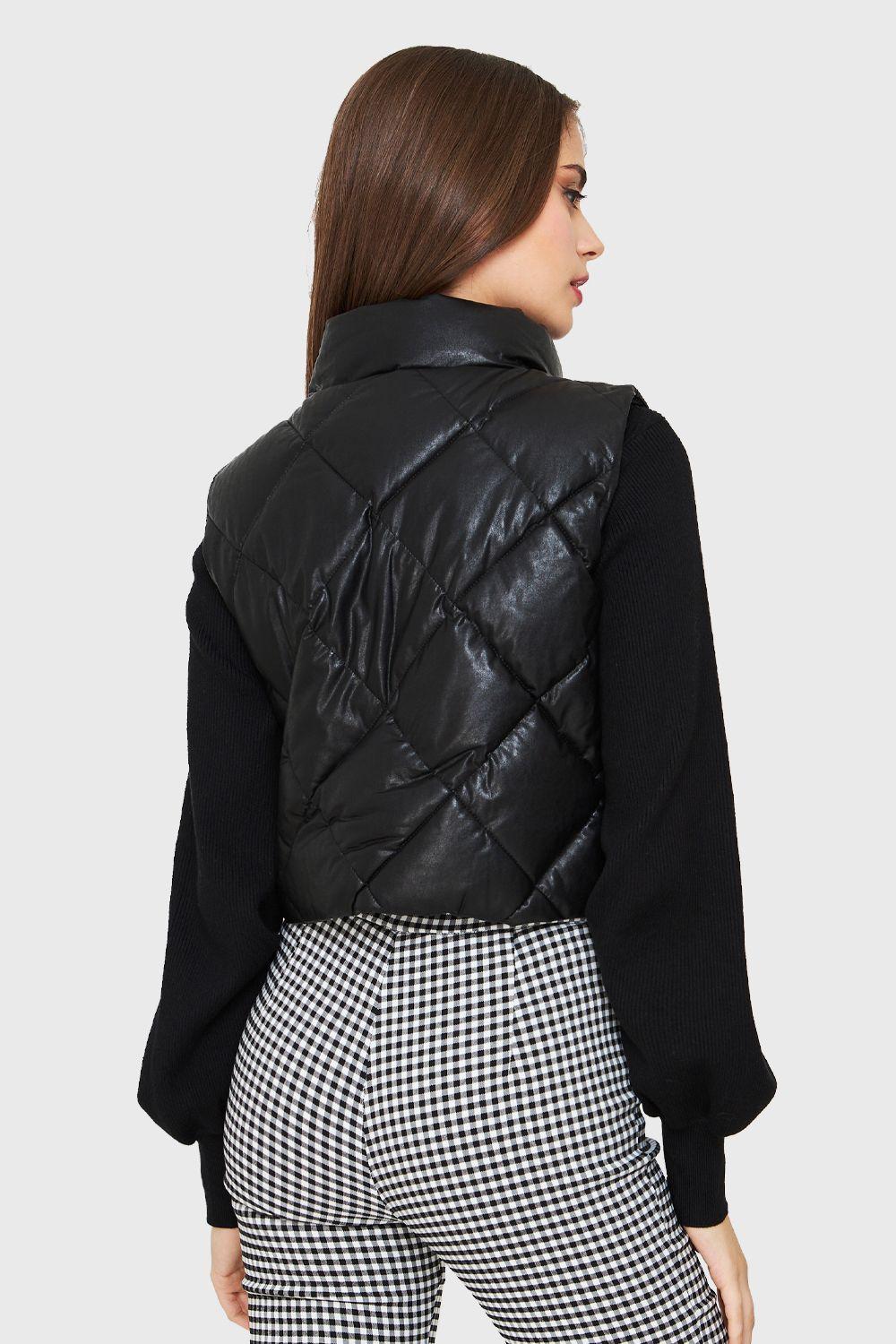 Parka Corta Sin Mangas Negro Nicopoly-3