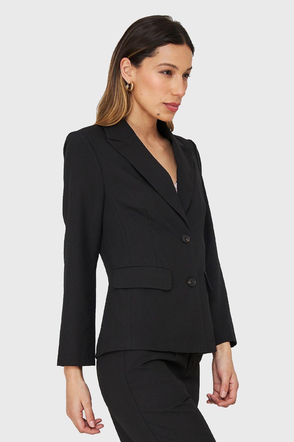 Blazer Dos Botones Negro Nicopoly-2