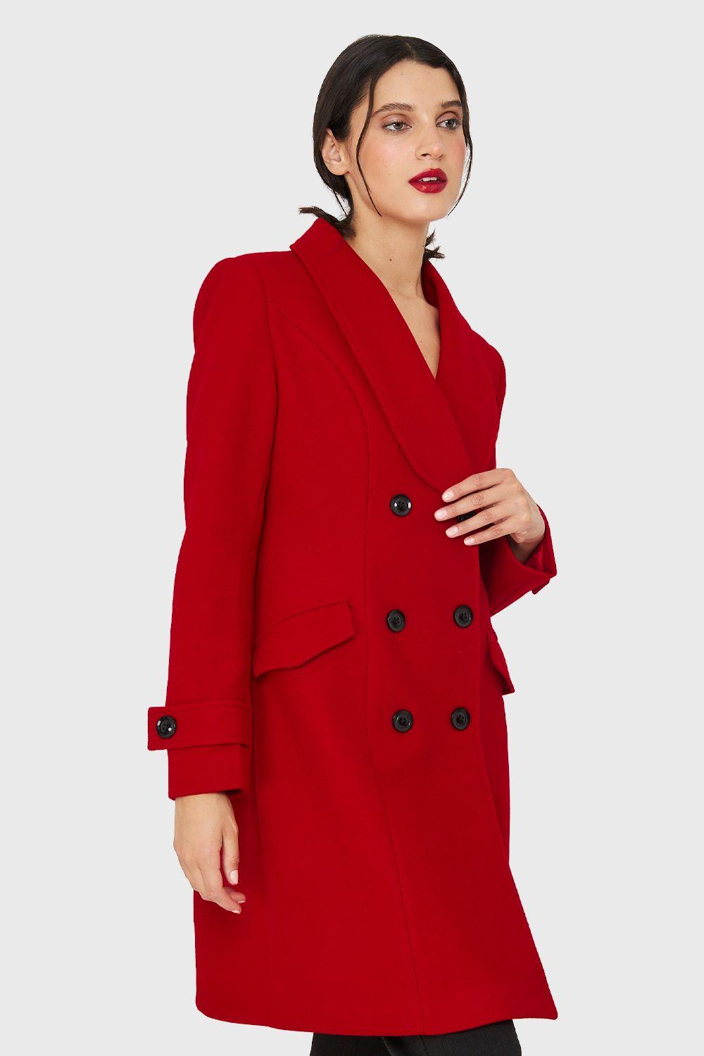 Abrigo 6 Botones Rojo Nicopoly-2