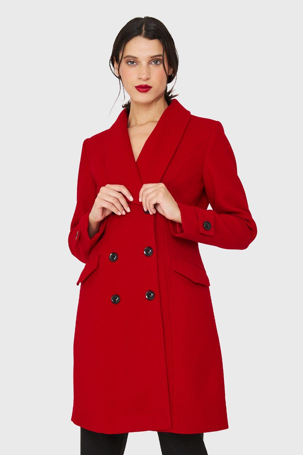 Abrigo 6 Botones Rojo Nicopoly-4