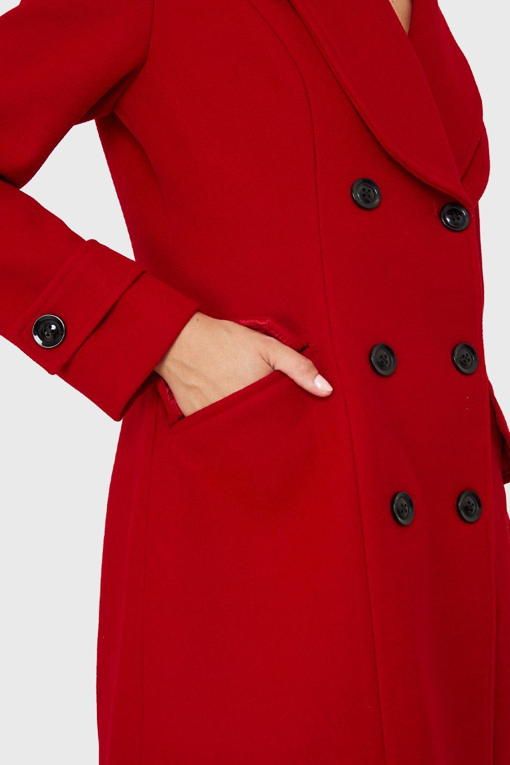 Abrigo 6 Botones Rojo Nicopoly-5