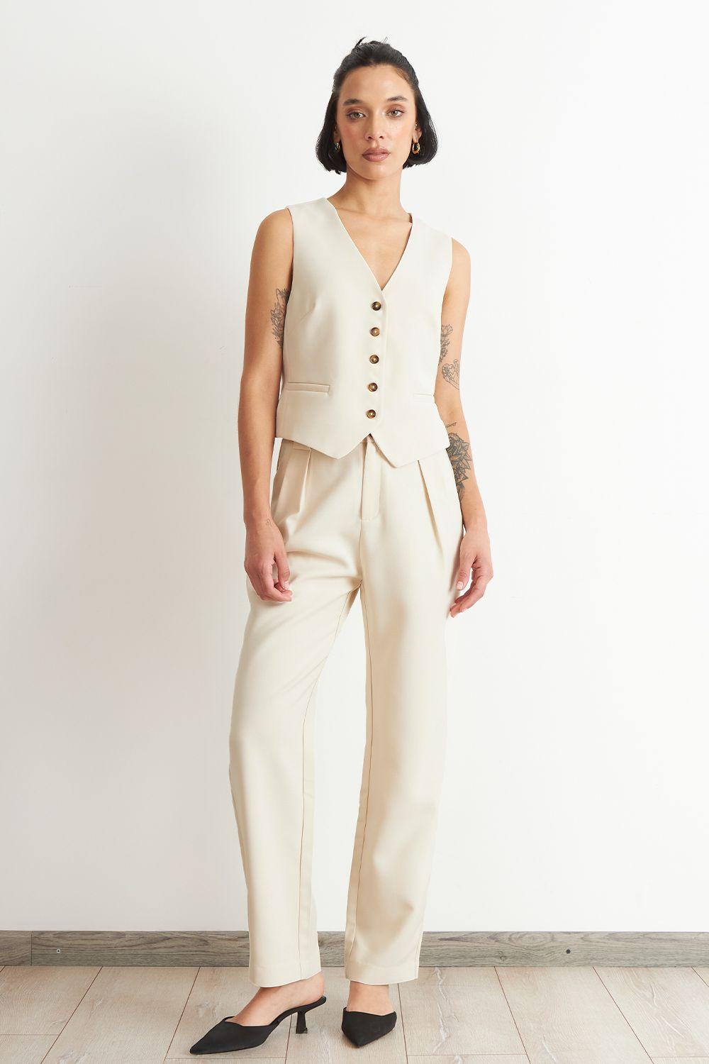 Gilet Básico Ajustable Blanco Nicopoly-1