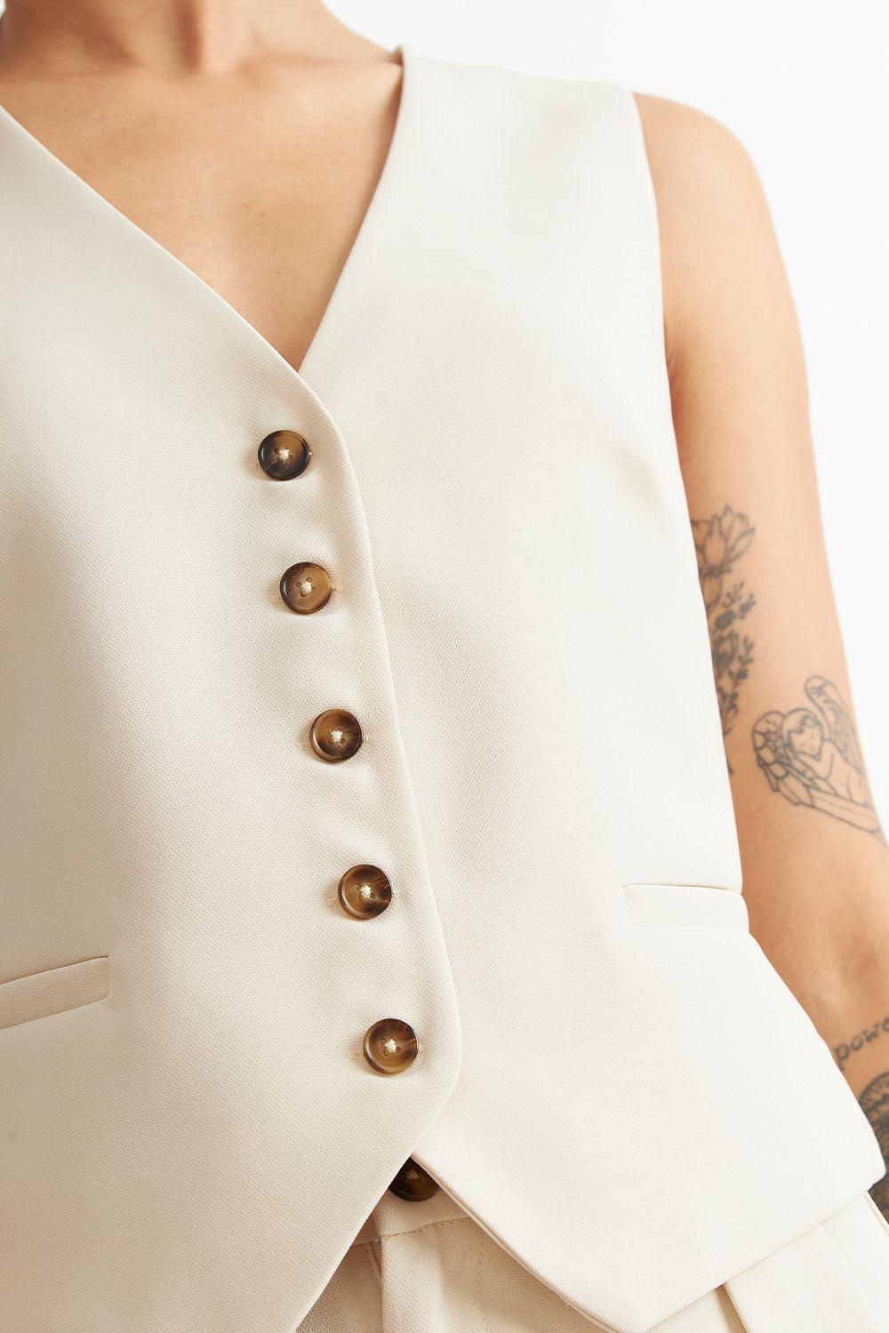 Gilet Básico Ajustable Blanco Nicopoly-5