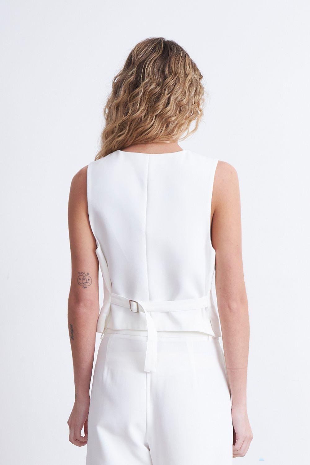 Gilet Básico Ajustable Blanco Nicopoly-3