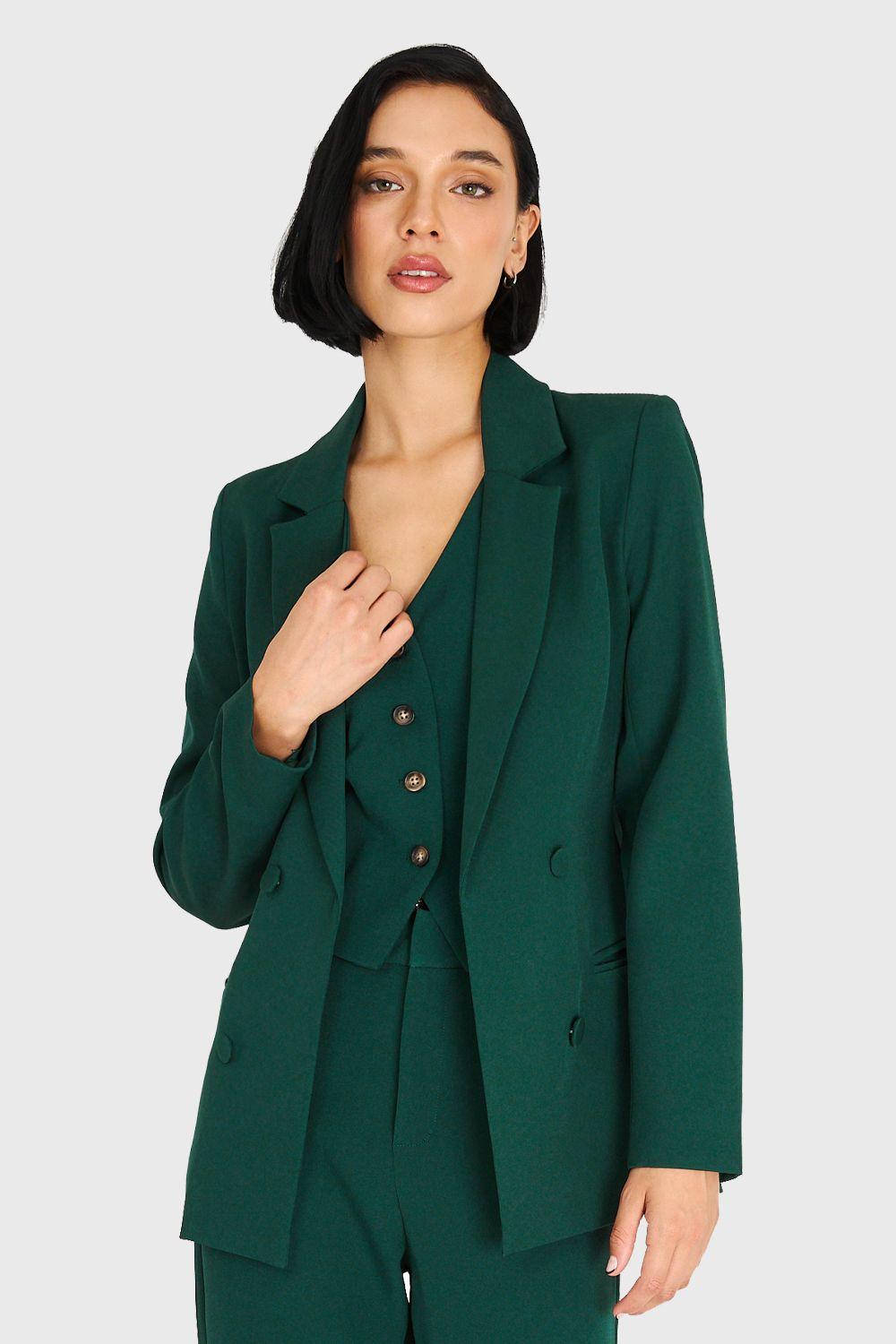 Blazer Básico De Tope Verde Nicopoly-0