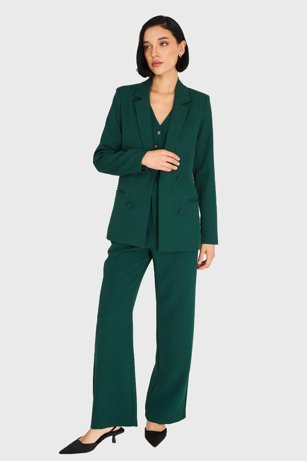 Blazer Básico De Tope Verde Nicopoly-1