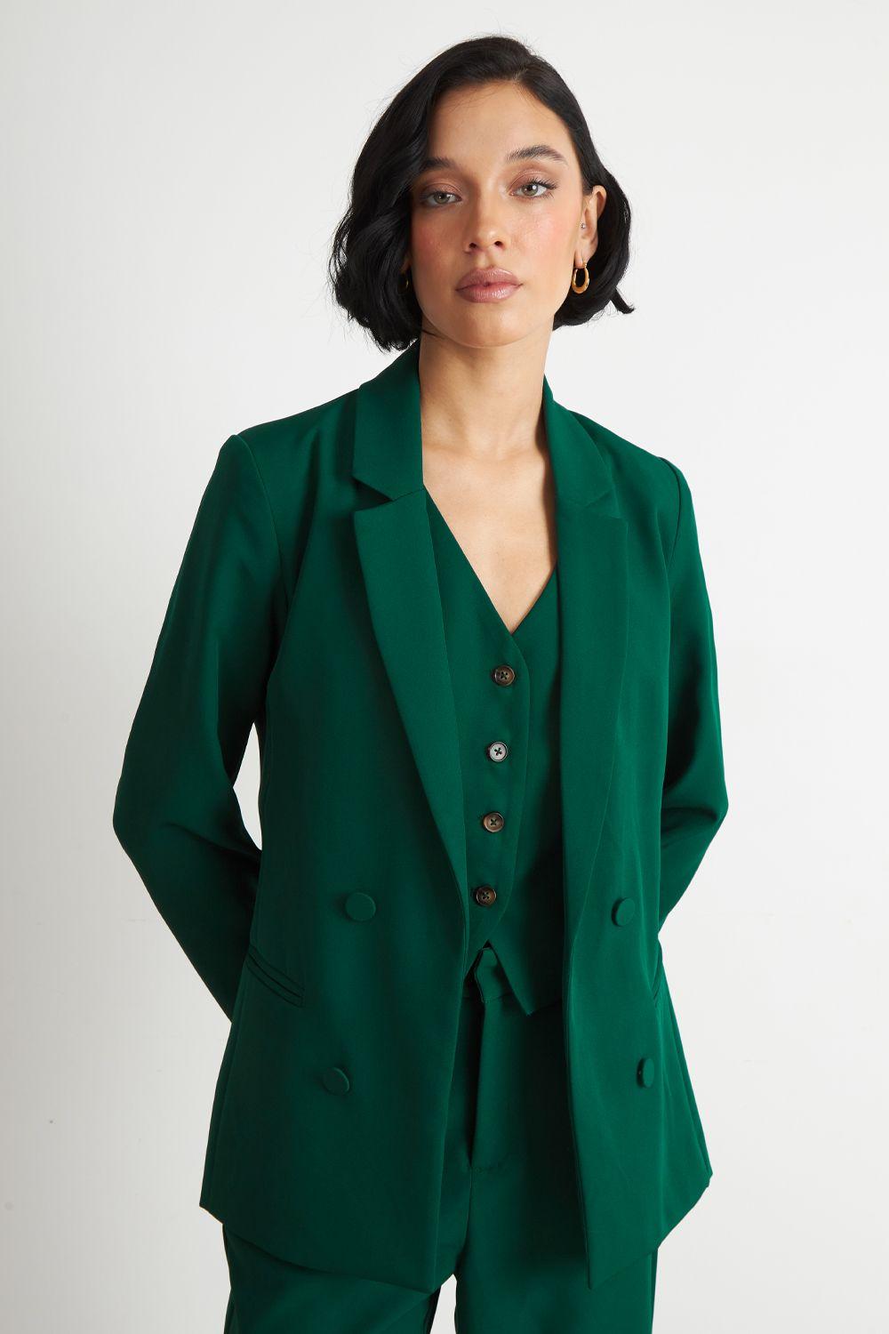 Blazer Básico De Tope Verde Nicopoly-0